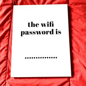 THE WI-FI PASSWORD IS ….. 11" X 14" Framed Art